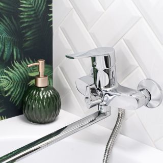 Смеситель для ванны с душем BOOU B8246-18F хром